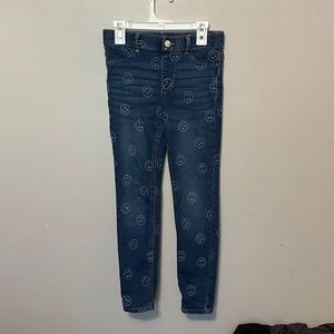 Girls smiley face jeggings